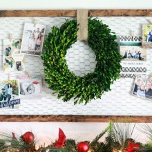 Use this cool Christmas Card Display during the holidays and clip photos to it during the year! Pin to your DIY Board!
